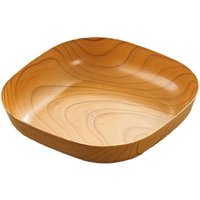 Japanese-style Plastic Dish Multifunctional Simple Imitation Wood Grain Bone Spitting Dish Household Food Grade Fruit Bowl