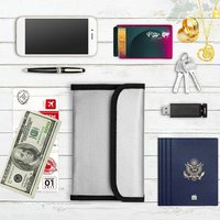 20.5x12cm Fireproof Document Bag Zipper Closure Cash Safe Storage Waterproof Pouch with Sticky Strip for Certificates Money Card