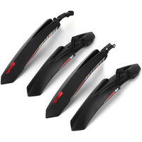 AliExpress NONE 2Pcs Bicycle Splash Fenders with Reflective Stickers Bike Mudguard Front Rear Mud Guard for 26 27.5 29 Inch Bike