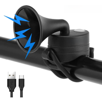AliExpress Wind&Moon Bicycle Electronic Horn E-Bike Horn 120dB Loud Warning Sound USB Rechargeable IPX4 Waterproof Scooter Road Mountain Bike Bell