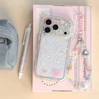 New Cute White Flower Dropping Glue Line Flying Pegasus Hanging Rope Suitable for iPhone 17 Pro Max14/15/16 13 Pro Max Full Pack