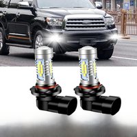 2pcs For Toyota Sequoia 2008 2009 2010 2011 2012-2018 Car LED Fog Light Blubs 30SMD H10 9145 9140 Lamp White Crystal Blue Canbus