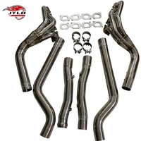 JTLD 304 SS Performance Exhaust Polished Header Downpipe For Mercedes-Benz W204 C63 AMG M156 Exhaust Manifold With Long Tube