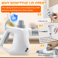 Multi-Purpose Handheld Steam Cleaner 1000W High Pressure Steamer For Home Car UK