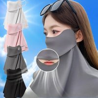 AliExpress 1PC 3D Ice Silk Sun Protection Mask for Women UPF50+ Anti-UV Balaclava Scarf Summer Outdoor Cycling Hiking 360° Face Neck Cover
