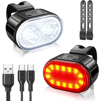 AliExpress NONE Bike Lights LED USB Rechargeable Bicycle Lamp Waterproof Front and Back Bicycle Lighting Headlight Taillight Cycling Lights