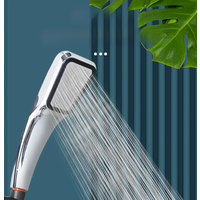 Bathroom Shower Head 300-Hole Square Hand-Held Pressurized Nozzle Bath Shower Pressurized Shower Head Water-Saving