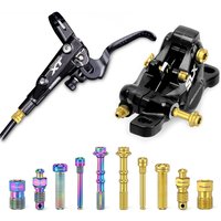 AliExpress NONE RISK Bike Oil Hydraulic Disc Brake Titanium Bolt Screw Retainer Pin Compression Nut Bleed Nipple Master Cylinder Bicycle