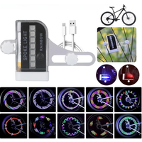 AliExpress APWIKOGER Colorful Bike Wheel Spoke Light USB Rechargeable LED Tyre Tire Flash Lights Neon Bicycle Rim Decor MTB Road Bike Warning Lights