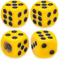 AliExpress AUMOLOOT 4Pcs Dice Tire Valve Stem Caps,Waterproof Airtight Car Wheel Tire Air Caps Universal Valve Stem Covers for Cars Motorcycles Bike