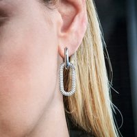 2021 NEW 1 piece CZ Crystal Small Hoop Earrings Brass Gold/Silver Color Zircon Star Rounded Rectangle Women Earrings wholesale