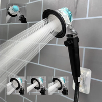 Turbo Propeller High Pressure Shower Head With Filter 3 Modes Large Flow Pressurized Spray Nozzle Rainfall Bathroom Shower