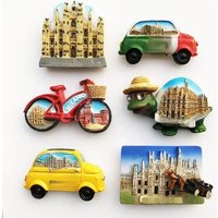 AliExpress Milan Fridge Magnets Italy Landmark Tourism Memorial Decorative Crafts Turtles Bus Bike Magnet Fridge Magnets Home Decoration