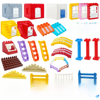 Big Building Blocks Dolls Home Roof Wall Window Door Compatible Large Bricks City Children Kids Assemblable Educational Toys