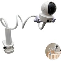 Baby Monitor Holder, 43.5 in Long Flexible Arm with Strong Clamp for Crib, Furniture