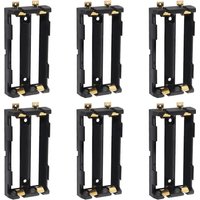 6pcs 18650 Battery Holder 2 Slot 3.7V 18650 Battery Clip Holder Box Storage Case with Soldering Pin Copper Contacts for 18650