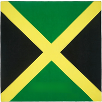 AliExpress Fandana Gear Square Running Headband Scarf Jamaica Flag Bandana 100% Cotton Biker Cycling Head Wrap Cowboy Kerchief Men Women Neck Accessary