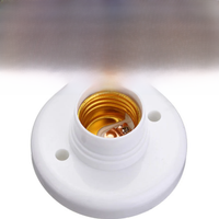 ES E27 Edison Screw Cap Socket White Ceiling Light Lamp Bulb Fixing Base Stand Light Bulb Holder Lamp Base цоколь лампы