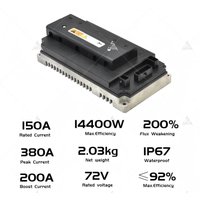Votol EM150SP Programmable 150A 72V Controller with Regen Braking & CAN BUS for QS138 3000W Mid Drive Motor - Sales Clearance!