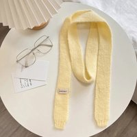 Knitted Scarves Korean Style Thin Scarf Fashionable Plush Long Solid Scarf Women's Imitation Mink Fur Y2K Girl Scarf for Warm