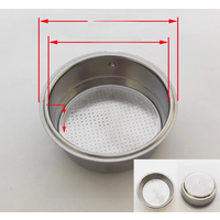 51mm 1/2Cups Stainless Steel Coffee Machines Pressurized Filter Basket Powder Basket Double Layer Coffee Filter Bowl
