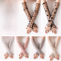 AliExpress NONE 1Pair Summer Sun Protection Sleeves Mesh Lace UV Thin Long-Sleeved Bike Breathable Cycling Gloves Driving Arm Warmers Sleeves
