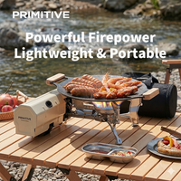 PRIMITIVE Camping Gas Stove Portable Lightweight Canister Top Stove Compact Durable Outdoor Cooking Picnic Backpacking Stove