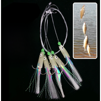 5 In 1 Night Luminous Sabiki Fishing Lure Hook Set 1/0# 1# 2# 3# 4# Fishing Bait Hook Seawater Freshwater Fishing String Hooks