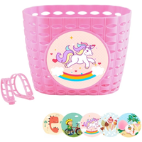 AliExpress NONE Adjusted Bike Basket Bicycles Handlebars Storage Bike Basket with Fastens Strap, Plastic Bicycles Front Basket for Kids