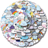 AliExpress GOGOTU 10/30/55/110PCS Cartoon Cloud Sticker Cute Graffiti Decoration Skateboard Bike Suitcase Refrigerator Waterproof Decal Kids Toy