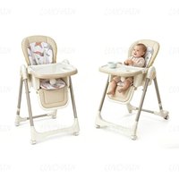 Tragbarer Hochstuhl & Babyschaukel, 2-in-1 Babywippe, Multifunktionaler Esszimmerstuhl mit Verstellbarer Rückenlehne