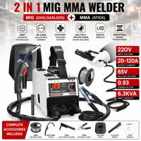 Maszyna do spawania MIG MMA 2 w 1, inwerter DC z IGBT i automatycznym podajnikiem drutu, spawarka łukowa z podawaniem gazu, przeznaczona do obróbki i naprawy metalu.