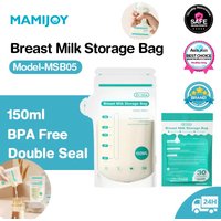 MAMIJOY 30 Stück Muttermilch-Aufbewahrungsbeutel Einweg 150ml Fassungsvermögen Gefrierbeutel für Muttermilch BPA-frei