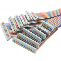 1pcs 2.54mm pitch JTAG ISP gray white flat ribbon data cable FC-6/8/10/12/18/24/26/30/34/40/50 pin FOR DC3 F/F IDC box head