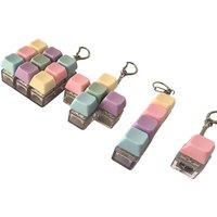 Keyboard Fidget Keychain; Durable 1/4/5/9 Keys Mechanical Axis Tester Toy