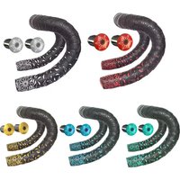 AliExpress Road Bike Bar Tape Super Sticky Kush Star Fade Bar Tape EVA/PU Bike Anti-Skid Shock Absorber Wrap Tape With 1 pair Bar Plugs
