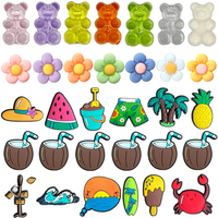 1Pcs Gummy Bears Designer Shoe Charms 5 Petal Flower Decorations For Shoes Ornaments Women Accessories Pins Wholesale