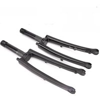 AliExpress riro RIRO Folding Bicycle Fork For Brompton 16‘’ 355 1 1/4 1 3/8 Folding Bike Front Fork Carbon Fiber Bike Rigid Fork