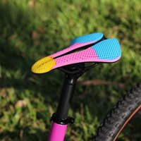 AliExpress HOGER MTB road bicycle saddle honeycomb breathable,lightweight,durable,wear-resistant,similar 3D printed noctilucent riding seat