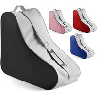 Kids Roller Skates Storage Bag with Knee Pad Gloves Protective Ice Skate Organizer Bag for Children's Roller Skating Accessories