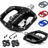AliExpress BUCKLOS MTB Bike Pedal for SPD Dual Self-locking MTB Platform Pedals Footrest Mountain Bicycle Pedal Non-slip Clipless Bike Part