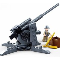 115PCS WW2 Military Weapon Building Blocks 88MM Flak Anti-Tank Model Bricks Set With Figures Educational DIY Toys For Kids Boys