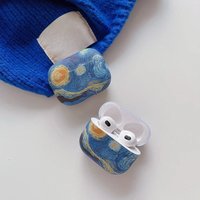 Van Gogh Oil Painting Starry Sky Protective Case for Airpods Pro1 Pro 2 Cover Earphone Charging Bag For Airpods 4 1 2 3 Cases