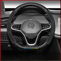 Car Anti-Slip Suede Steering Wheel Cover For Volkswagen Passat Golf GTI Beetle Tiguan Touareg Polo T-ROC ID.3 ID.4 Jetta T-Cross