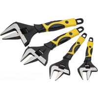 0-60mm Bathroom Wrench Pipe Repair Tool Ratchet Soft Grip Hand Tool Large Opening Adjustable Wrench Spanner Wide Jaw Home