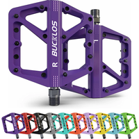 AliExpress BUCKLOS Pedals DU Bearing Bicycle Pedal Platform Ultralight Nylon Road Mountain Bike Pedal Non-slip MTB Flat Pedals Bicycle Part
