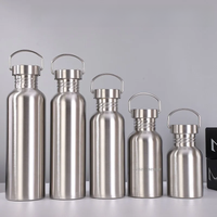 AliExpress Simbuid 500/750/1000ml Stainless Steel Water Bottle Single Wall Large Capacity Big Mouth Vacuum Flasks with Lid Cycling Drinkware Sports