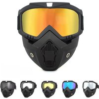 AliExpress NONE UV400 Protective Bicycle Motorcycle Helmet Mech Mask Motocross Sunglasses Windproof Riding Cycling Ski Goggles with Mouthpiece