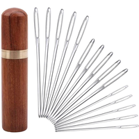 15PCS Large Eye Blunt Needles Stainless Steel Tapestry Darning Embroidery Needles with Storage Tube for Sewing Crochet Knitting