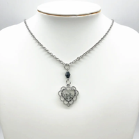Gothic Punk Style Hollow Heart Cross Pendant Necklace Religion Dark Art Goth Jewellery Necklaces For Women Rock Metal Gifts